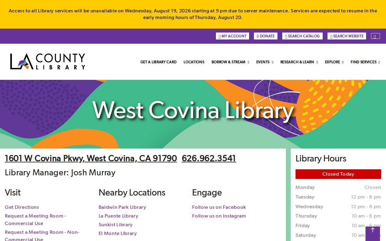 West Covina city directory local library research resources