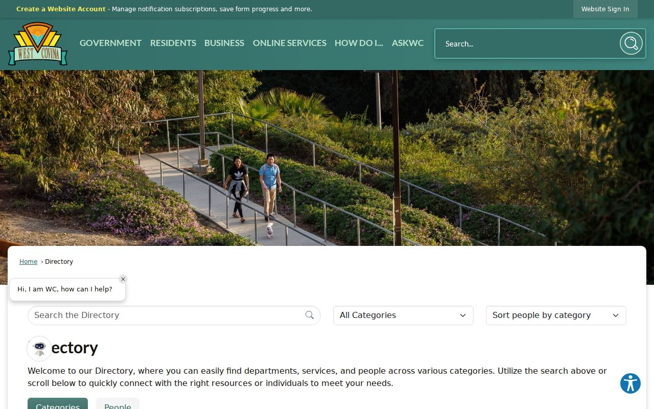 West Covina residents directory city staff and services directory