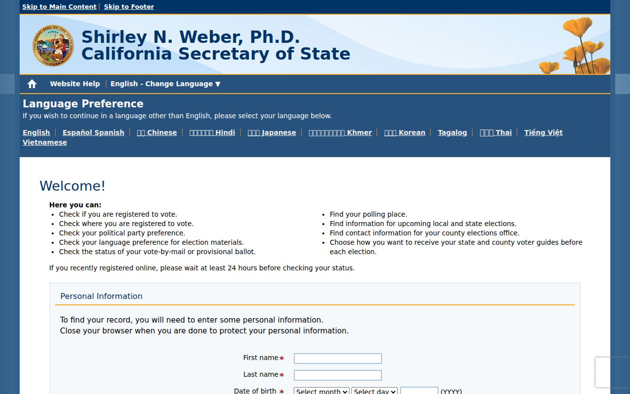 West Covina residents directory California voter status lookup