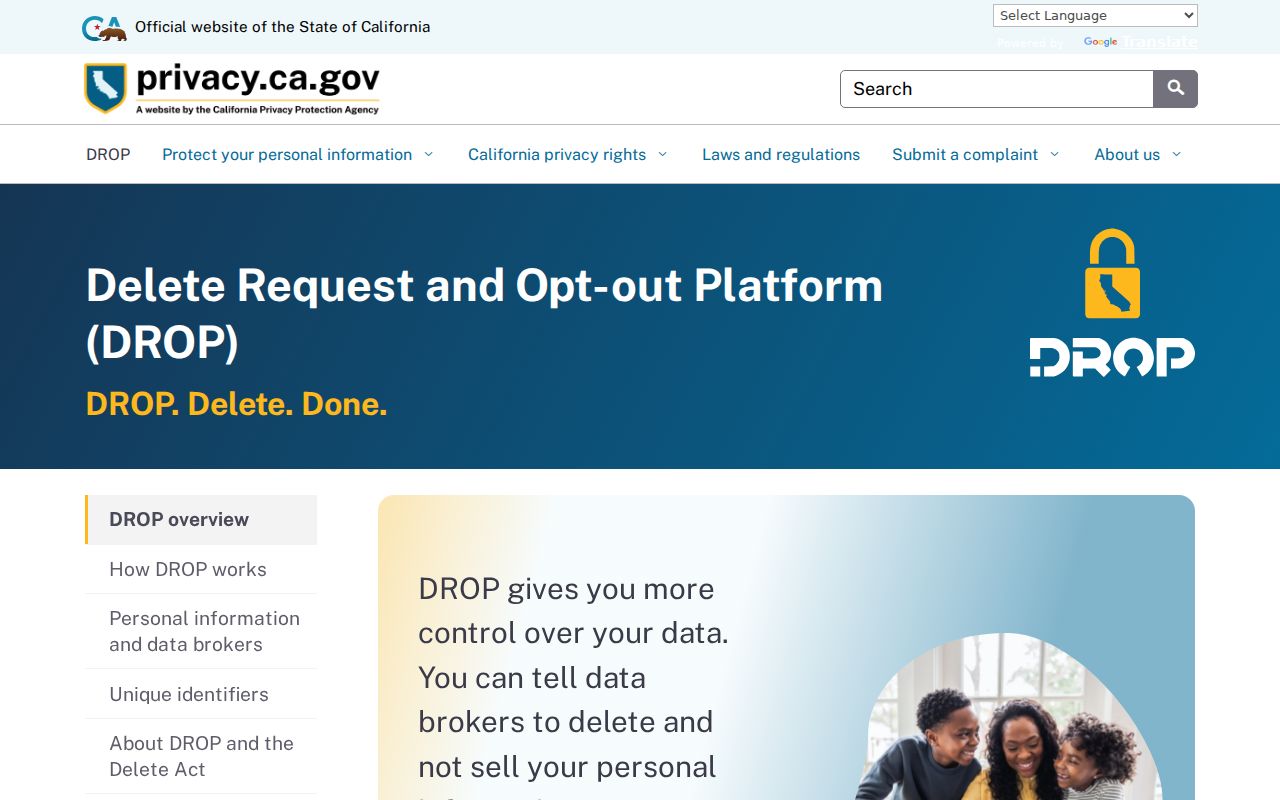 West Covina neighbors California DROP data-broker deletion portal