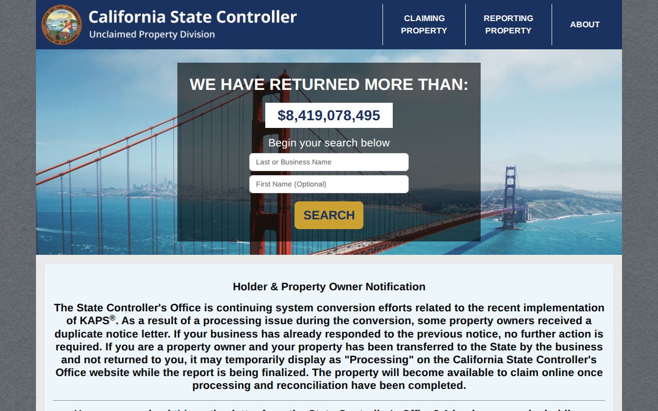 West Covina resident lookup California unclaimed-property search