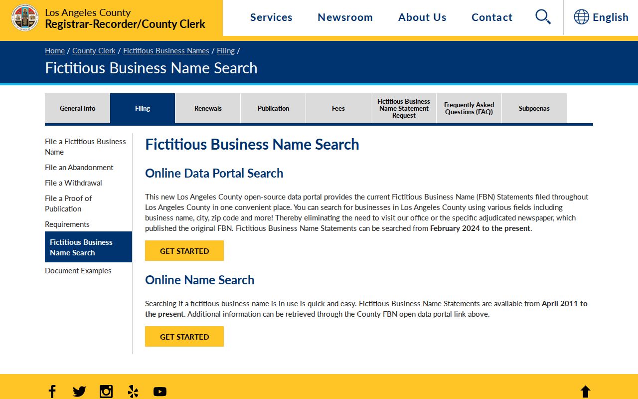 West Covina resident lookup fictitious-business-name search